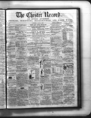 cover page of Chester Record published on August 2, 1862