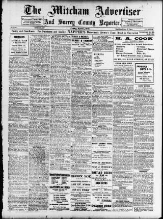 cover page of Mitcham Advertiser published on April 1, 1910