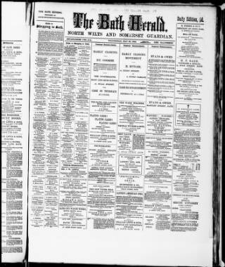 cover page of Bath Herald published on May 22, 1889