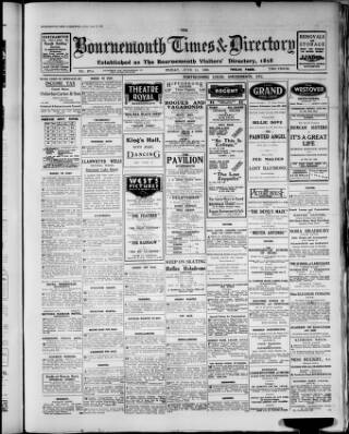 cover page of Bournemouth Times and Directory published on June 13, 1930