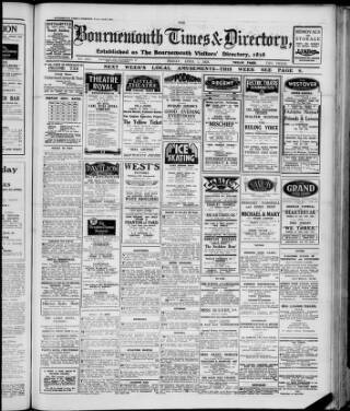 cover page of Bournemouth Times and Directory published on April 1, 1932