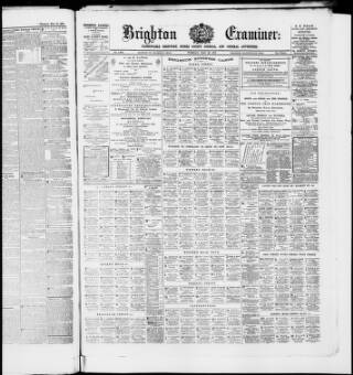 cover page of Brighton Examiner published on May 22, 1877