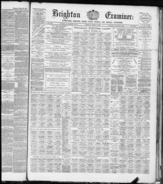 cover page of Brighton Examiner published on April 1, 1879