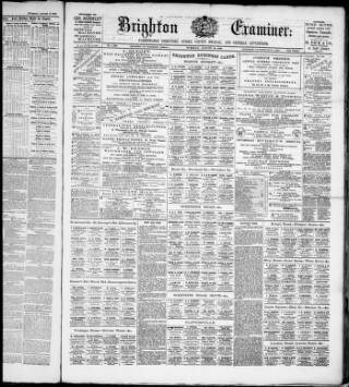 cover page of Brighton Examiner published on August 10, 1880