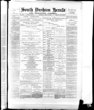 cover page of South Durham Herald published on May 22, 1886