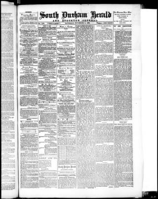 cover page of South Durham Herald published on November 2, 1889