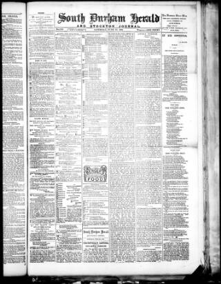 cover page of South Durham Herald published on June 13, 1891