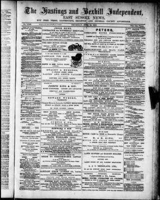 cover page of Hastings and Bexhill Independent published on June 13, 1912