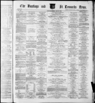 cover page of Hastings and St. Leonards News published on May 22, 1874
