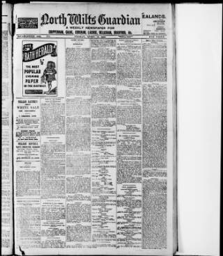 cover page of North Wilts Guardian published on April 28, 1916