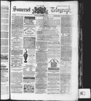 cover page of East Somerset Telegraph and General Advertiser published on November 2, 1878