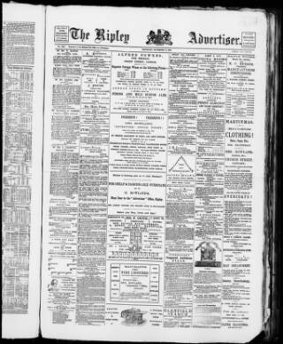 cover page of Ripley Advertiser published on November 2, 1878