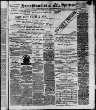 cover page of Hunts Guardian published on May 22, 1875