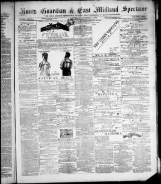 cover page of Hunts Guardian published on November 2, 1878