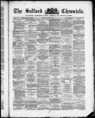 cover page of Salford Chronicle published on June 22, 1889
