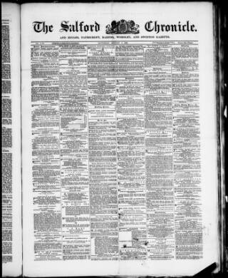 cover page of Salford Chronicle published on August 3, 1889