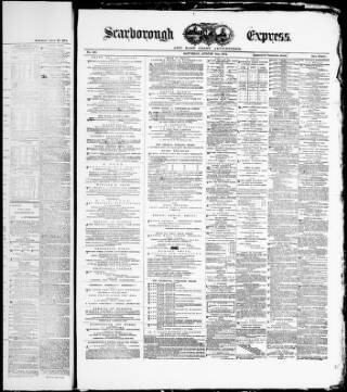 cover page of Scarborough Express and General Advertiser published on August 2, 1873