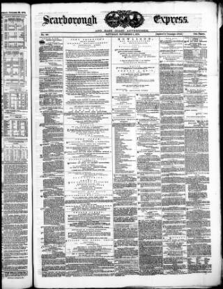 cover page of Scarborough Express and General Advertiser published on November 2, 1878