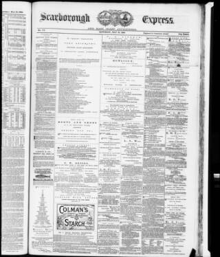 cover page of Scarborough Express and General Advertiser published on May 22, 1880
