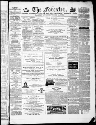cover page of The Forester (Coleford) published on May 27, 1875