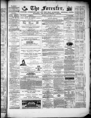 cover page of The Forester (Coleford) published on November 25, 1875