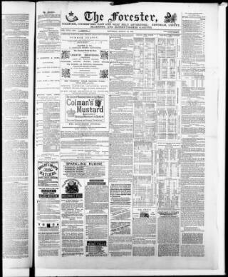 cover page of The Forester (Coleford) published on August 13, 1881