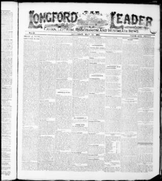 cover page of Longford Leader published on May 27, 1916