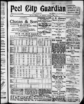 cover page of Peel City Guardian published on April 1, 1916