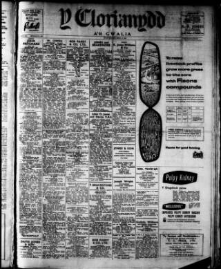 cover page of Y Clorianydd published on April 1, 1959