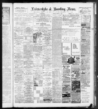 cover page of Laisterdyke & Bowling News published on August 2, 1901
