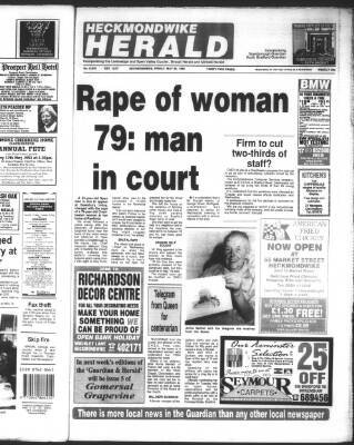 cover page of Heckmondwike Herald published on May 22, 1992