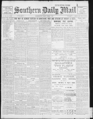 cover page of Southern Daily Mail published on April 1, 1898