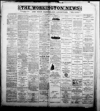 cover page of Workington News and West Cumberland Advertiser published on April 5, 1902