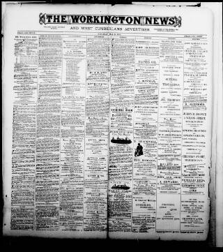 cover page of Workington News and West Cumberland Advertiser published on May 10, 1902