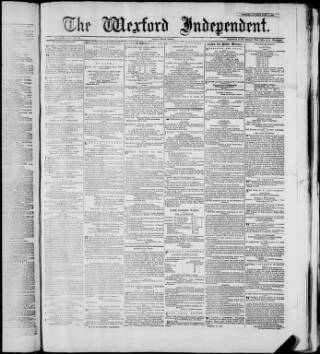 cover page of Wexford Independent published on April 1, 1876