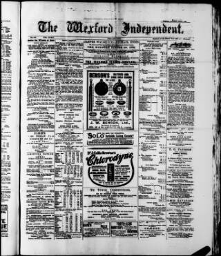 cover page of Wexford Independent published on April 1, 1905