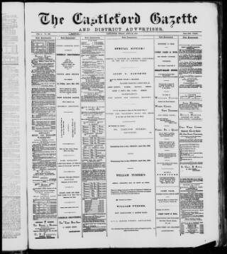 cover page of Castleford Gazette published on April 26, 1878