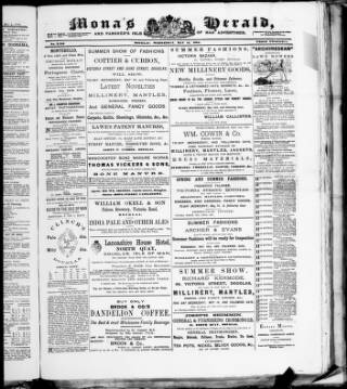 cover page of Mona's Herald published on May 14, 1884