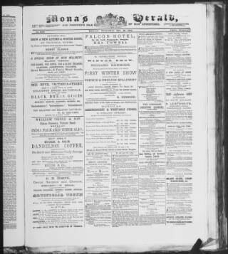 cover page of Mona's Herald published on November 26, 1884