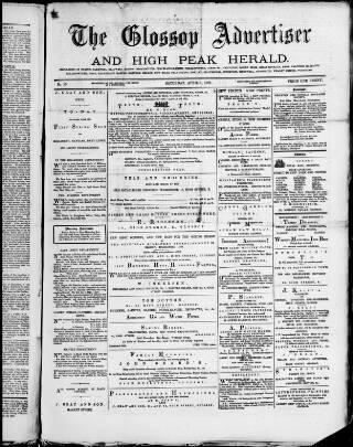 cover page of North Derbyshire & North Cheshire Advertiser published on April 1, 1871