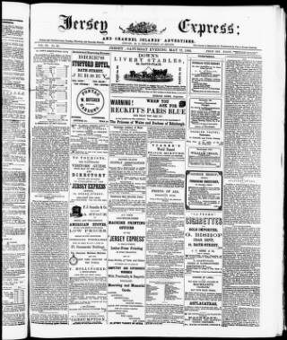cover page of Jersey Express and Channel Islands Advertiser published on May 22, 1880