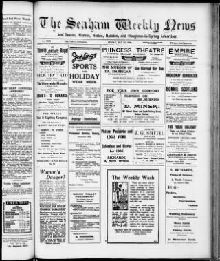 cover page of Seaham Weekly News published on May 22, 1936