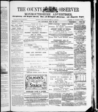 cover page of Usk Observer published on May 22, 1880