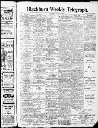 cover page of Blackburn Weekly Telegraph published on June 13, 1914