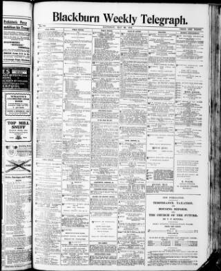 cover page of Blackburn Weekly Telegraph published on May 22, 1915