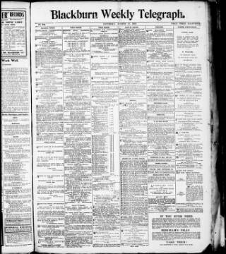 cover page of Blackburn Weekly Telegraph published on August 17, 1918
