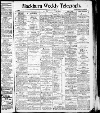cover page of Blackburn Weekly Telegraph published on November 2, 1918