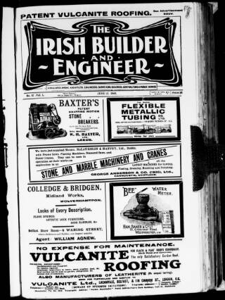 cover page of The Dublin Builder published on June 13, 1908