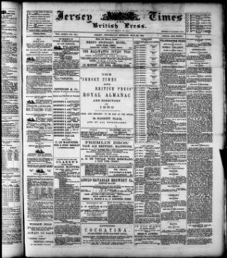 cover page of Jersey Times and British Press published on May 22, 1889