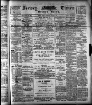 cover page of Jersey Times and British Press published on August 2, 1889